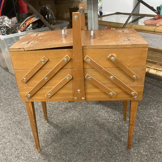 Vintage 5 Tier Cantilever Sewing Box