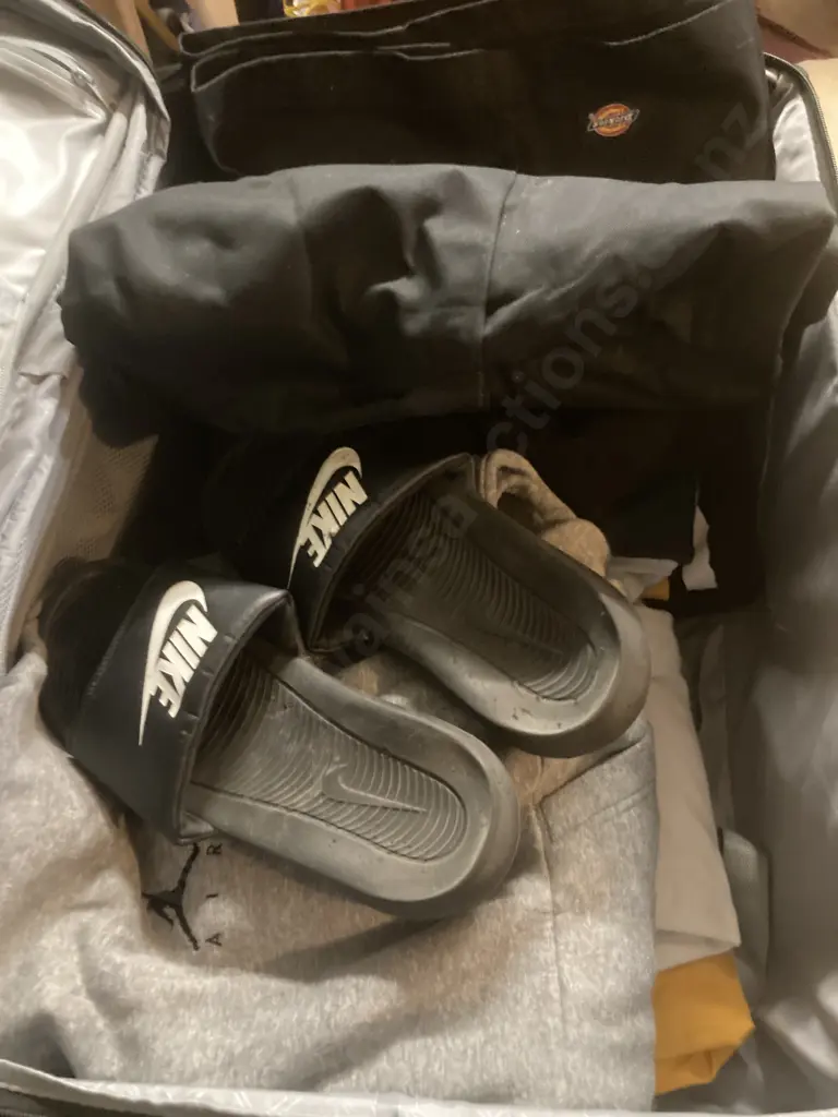 FlyLite Travel Bag, Selection of Mens Clothing & Slides Image 1++