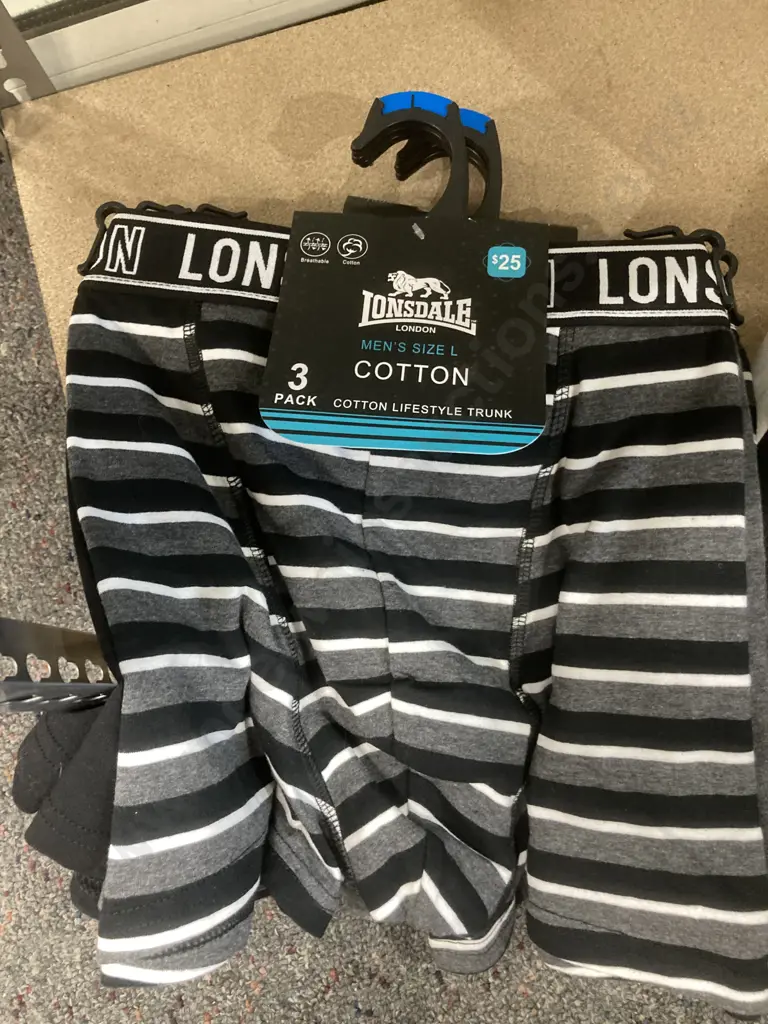 New Lite Ride Sz 12 Crocs & 2 x 3 Packs Lonsdale Mens Underwear, Sz L Image 1++