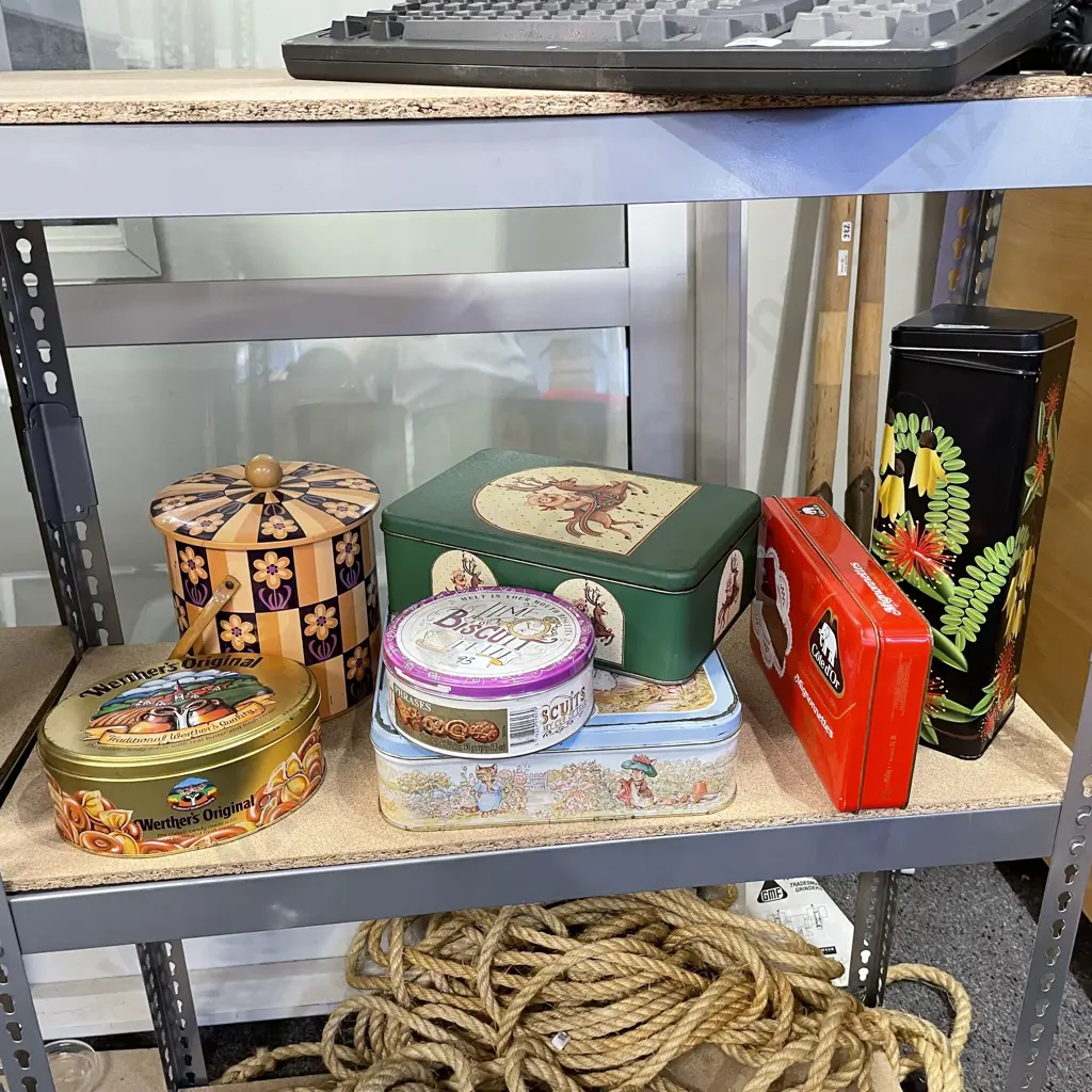 Selection of Vintage Tins, English, Art Grace, Kohi Etc Image 1++