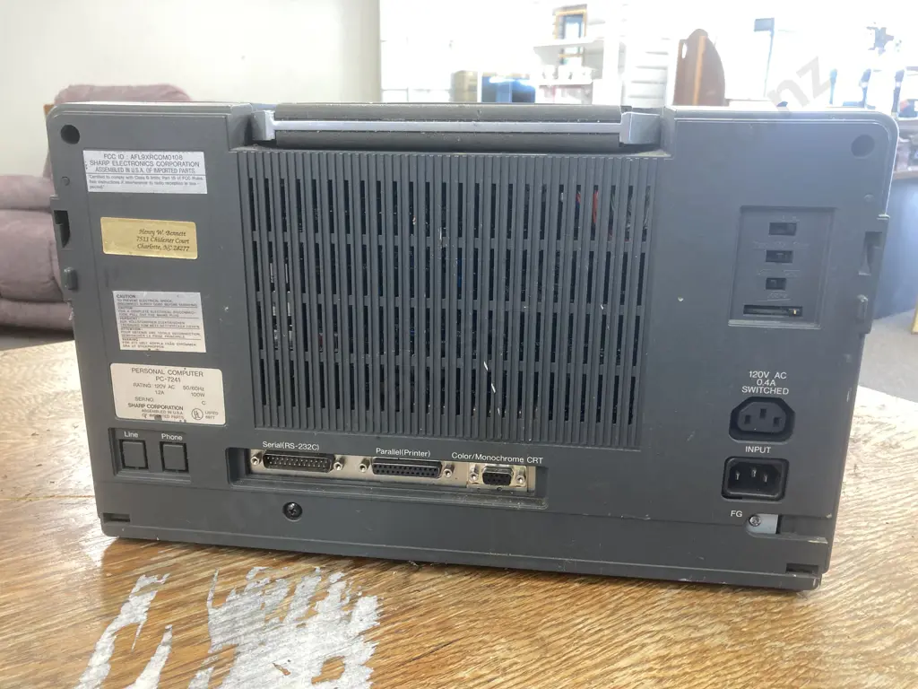 Vintage Sharp PC-7241 Personal Computer (No Leads, Is 120 Volts!!) Image 1++