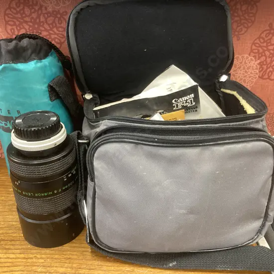 Vintage Quantaray 500 mm F8 Mirror Lens No.800823 Japan And Bag Photography Items, Filters Etc