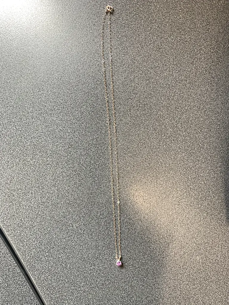 Sterling Silver Necklace With Amethyst Pendant Image 1++