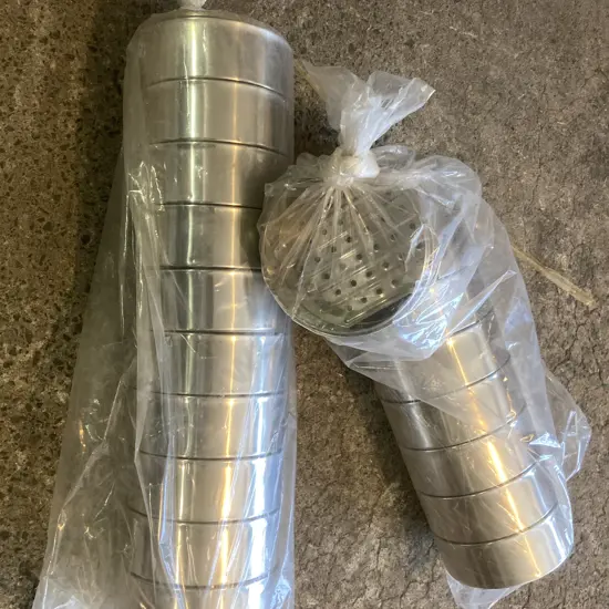 New Stainless Steel Stacking Steamers x 20, H7 Dia16cm