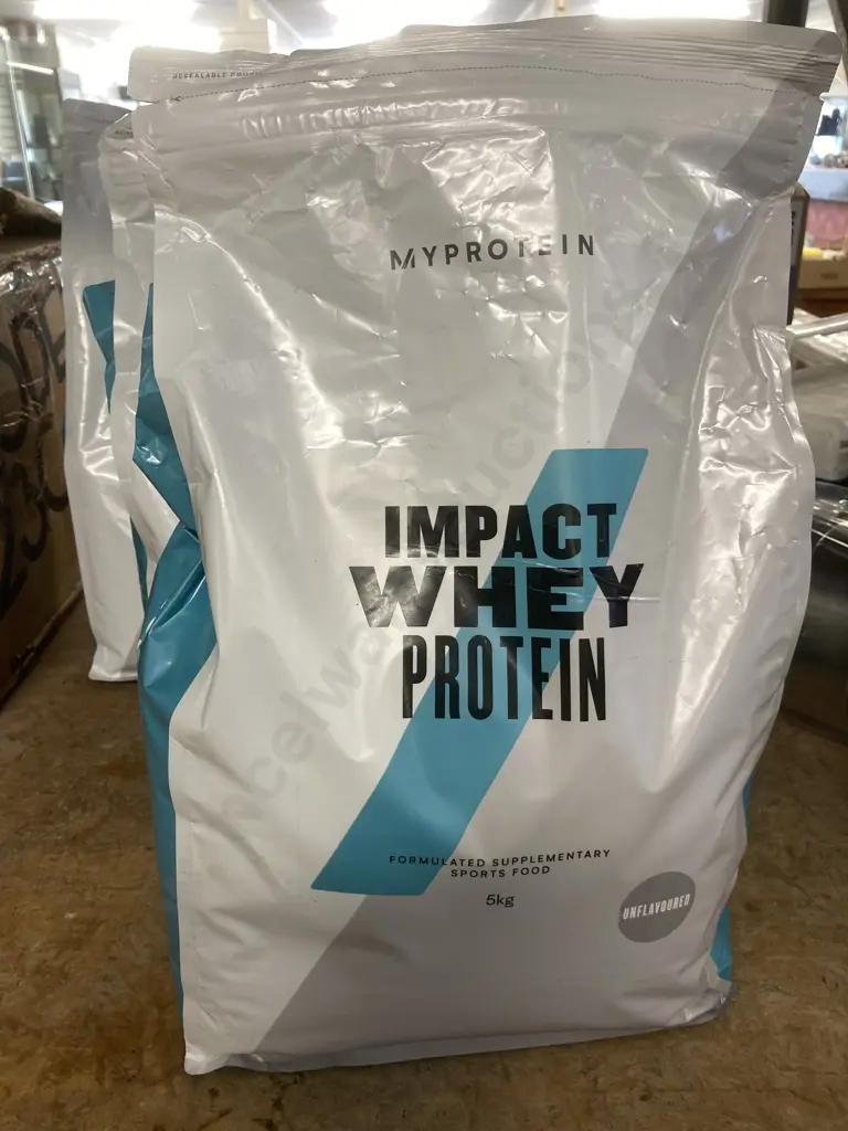 MyProtein Impact Whey Protein, Unflavoured 3 x 5Kg Bags Image 1++