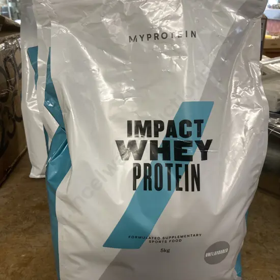 MyProtein Impact Whey Protein, Unflavoured 3 x 5Kg Bags