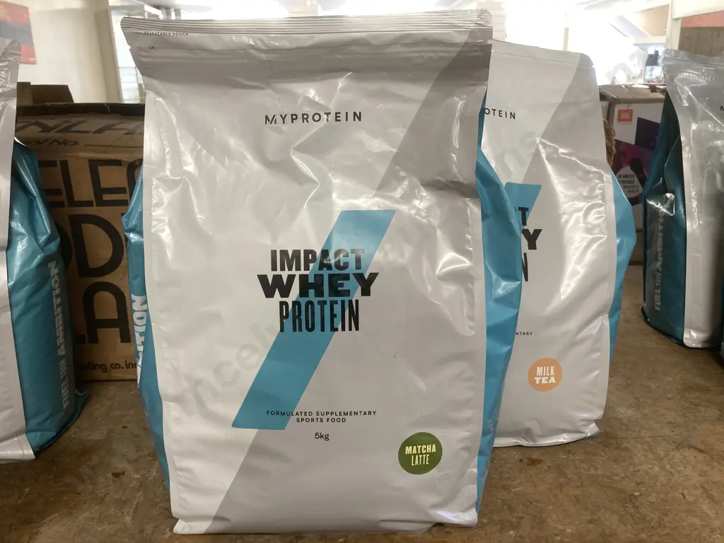 MyProtein Impact Whey Protein, 1 x 5kg MilkTea, 1 x 5Kg Matcha Latte Image 1++