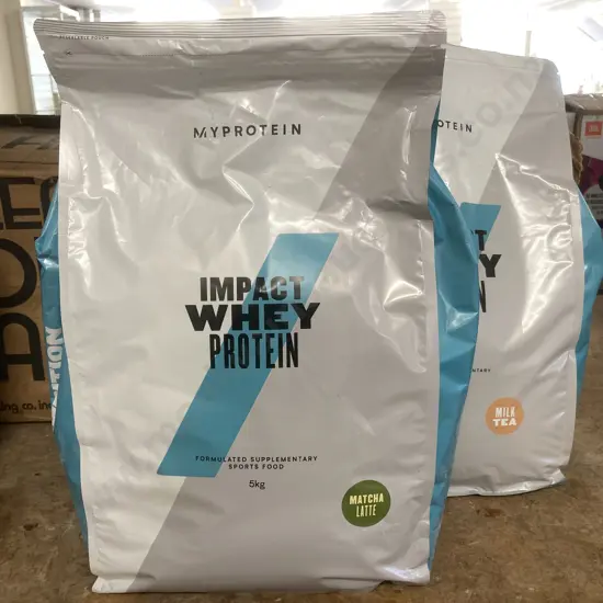 MyProtein Impact Whey Protein, 1 x 5kg MilkTea, 1 x 5Kg Matcha Latte