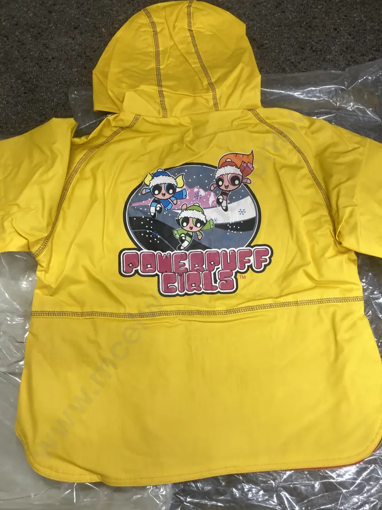 New Kids Hooded Lined Jackets, Zip Front, Asstd Yellow, Ivory, 5 x Boxes of 16, Sz 3, 4, 5, 6, Raincoat Weight Image 1++