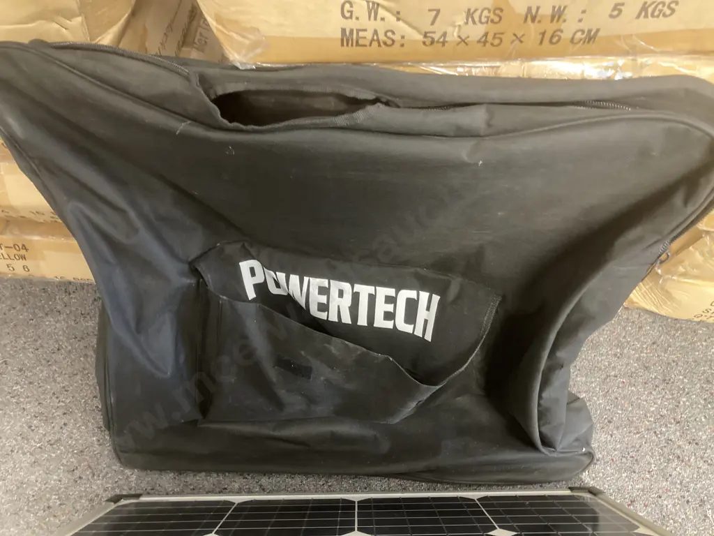 Powertech Portable Folding Solar Panel With Cable & Carry Bag, Model ZM9176, 120 Watts Image 1++