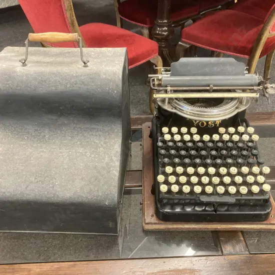 Rare Antique Vintage YOST Typewriter 'The New Yost' ca.1891, Yost Writing Machine Co. USA With Case