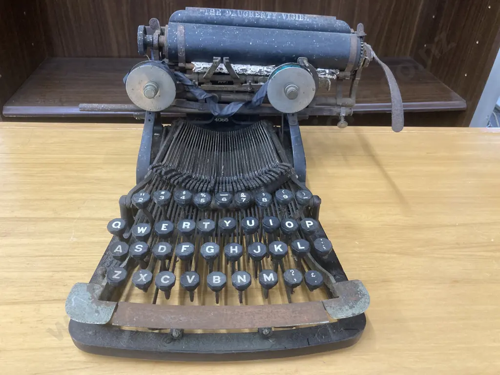  Antique The Daugherty Visible Typewriter, ca.1891 by The Daugherty Typewriter Company of Kittanning, Pennsylvania. Image 1++