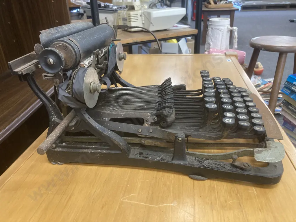 Antique The Daugherty Visible Typewriter, ca.1891 by The Daugherty Typewriter Company of Kittanning, Pennsylvania. Image 1++