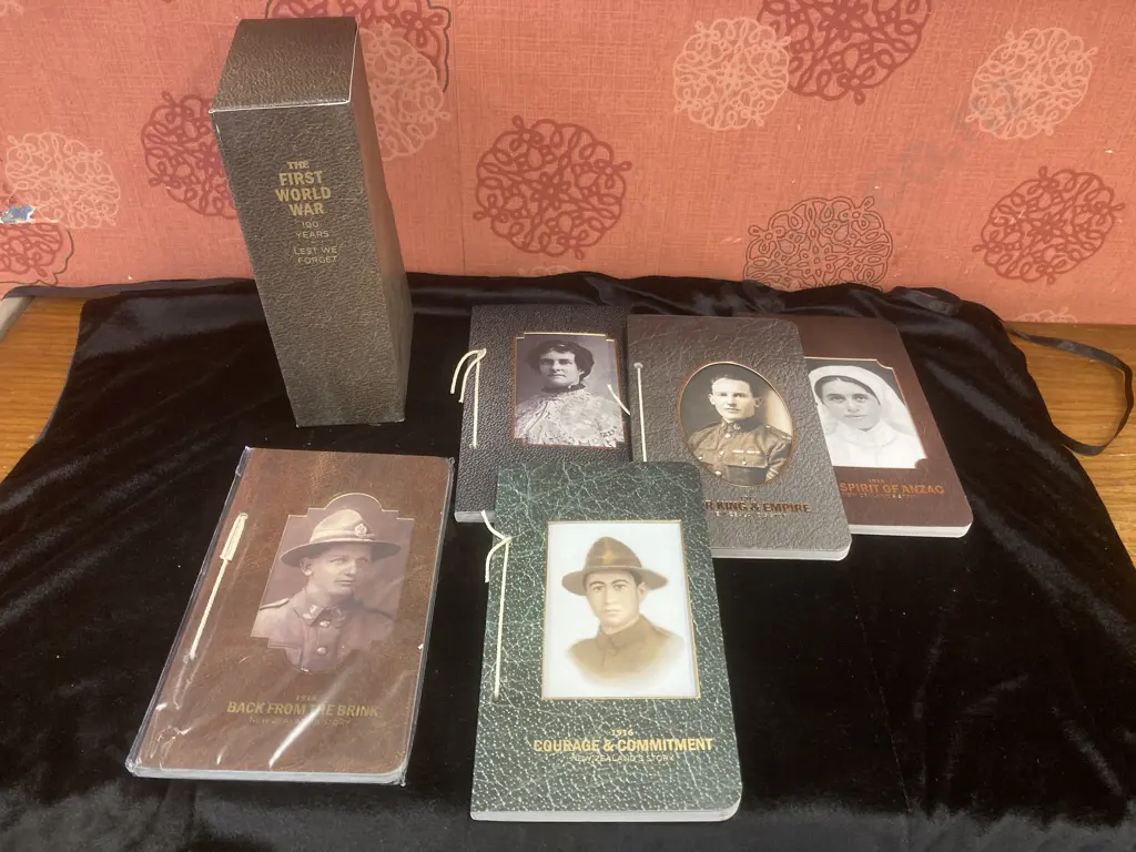 New Zealand Post '1914 - 1918 New Zealands Story' Set Of Five Commemorative Books Collectors Edition Image 1++