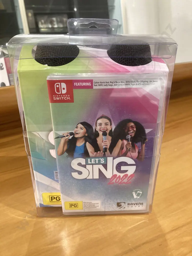 Nintendo Switch Lets Sing 2022 Game & Microphones Image 1++