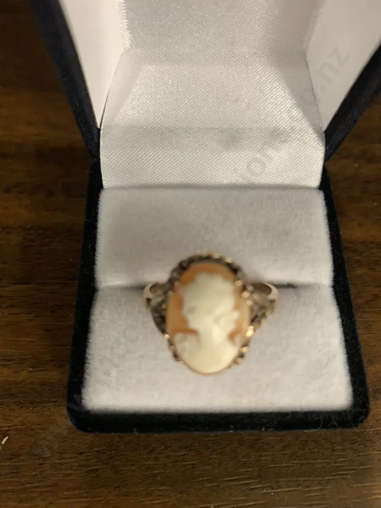 Cameo Ring Stamped But Indecipherable Image 1++