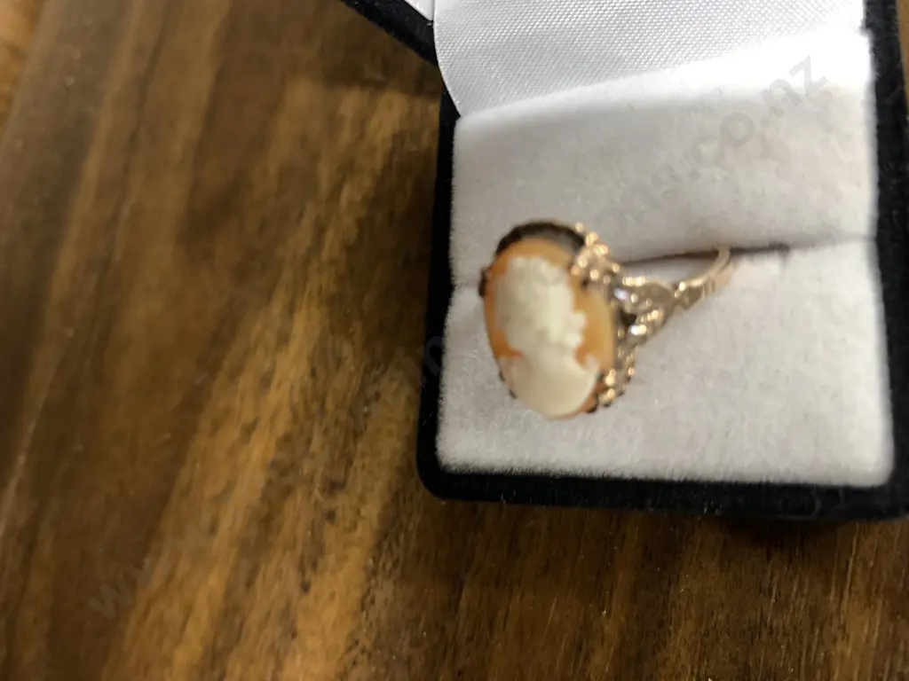 Cameo Ring Stamped But Indecipherable Image 1++