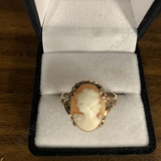 Cameo Ring Stamped But Indecipherable