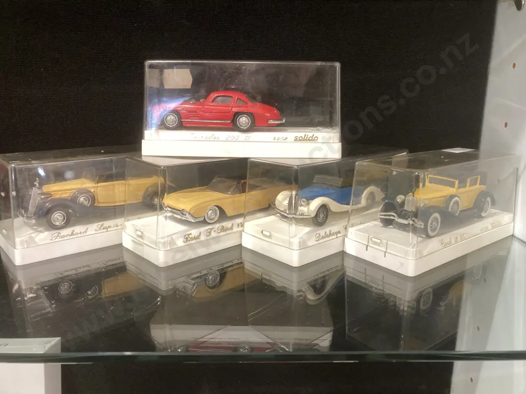 Collection of Vintage Diecast Age D'or Solido Boxed Model Cars x 5 Image 1++