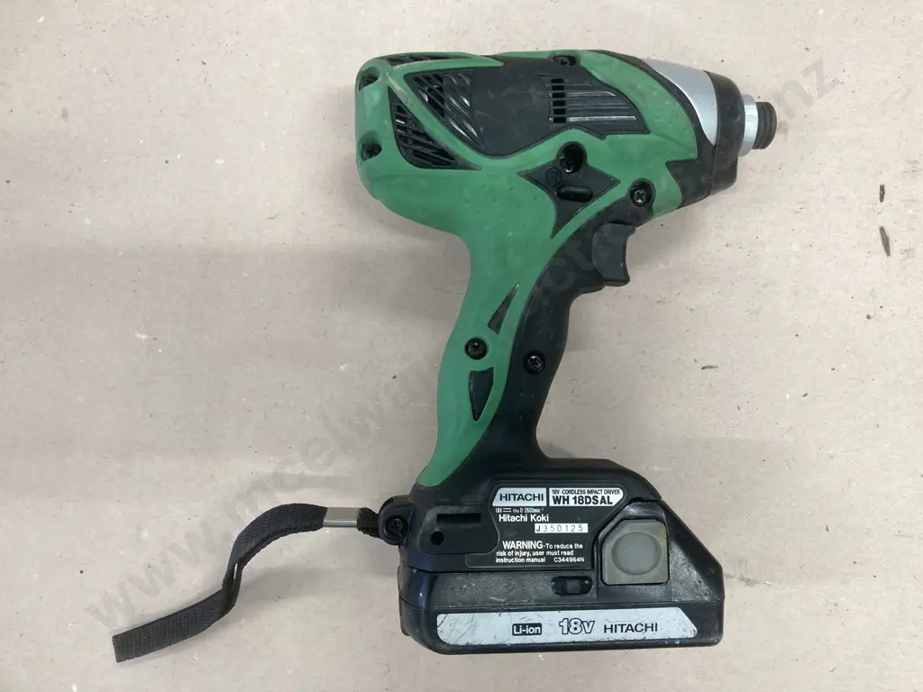 Hitachi 18V Cordless Impact Driver, Model WH18DSAL With a 1.5Ah Battery Image 1++