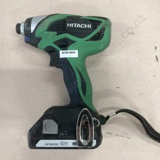 Hitachi 18V Cordless Impact Driver, Model WH18DSAL With a 1.5Ah Battery