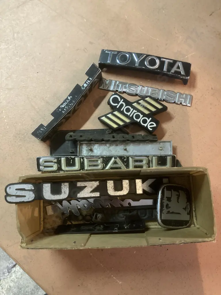 Selection Of Car Badges Box Lot Image 1++