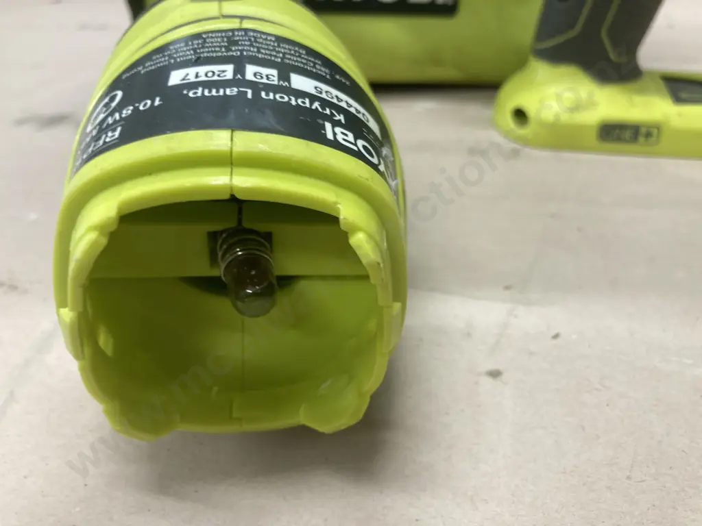 Ryobi 18V Drill Driver Skin, Model R18DDP2, Krypton Lamp Skin (Damaged) With Carry Bag Image 1++