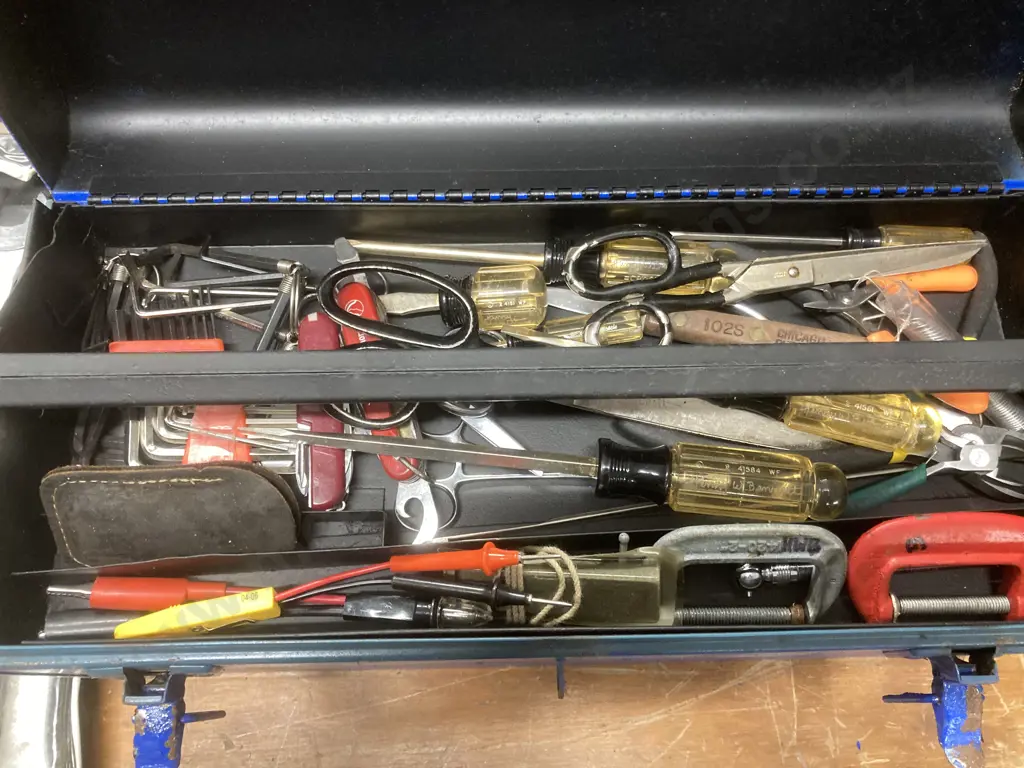 Blue Steel Toolbox & Selection of Tools Image 1++