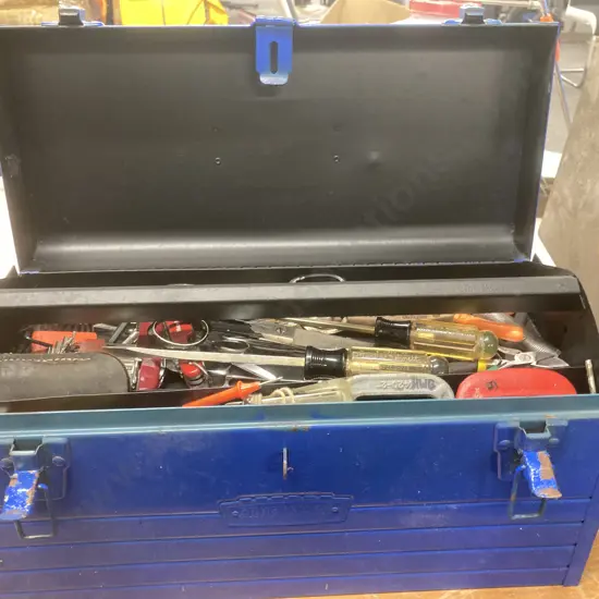 Blue Steel Toolbox & Selection of Tools