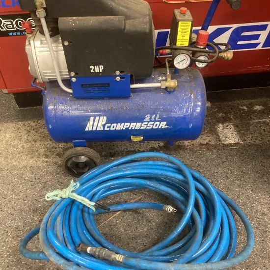 Air Compressor, 21L, 2hp With Air Hose