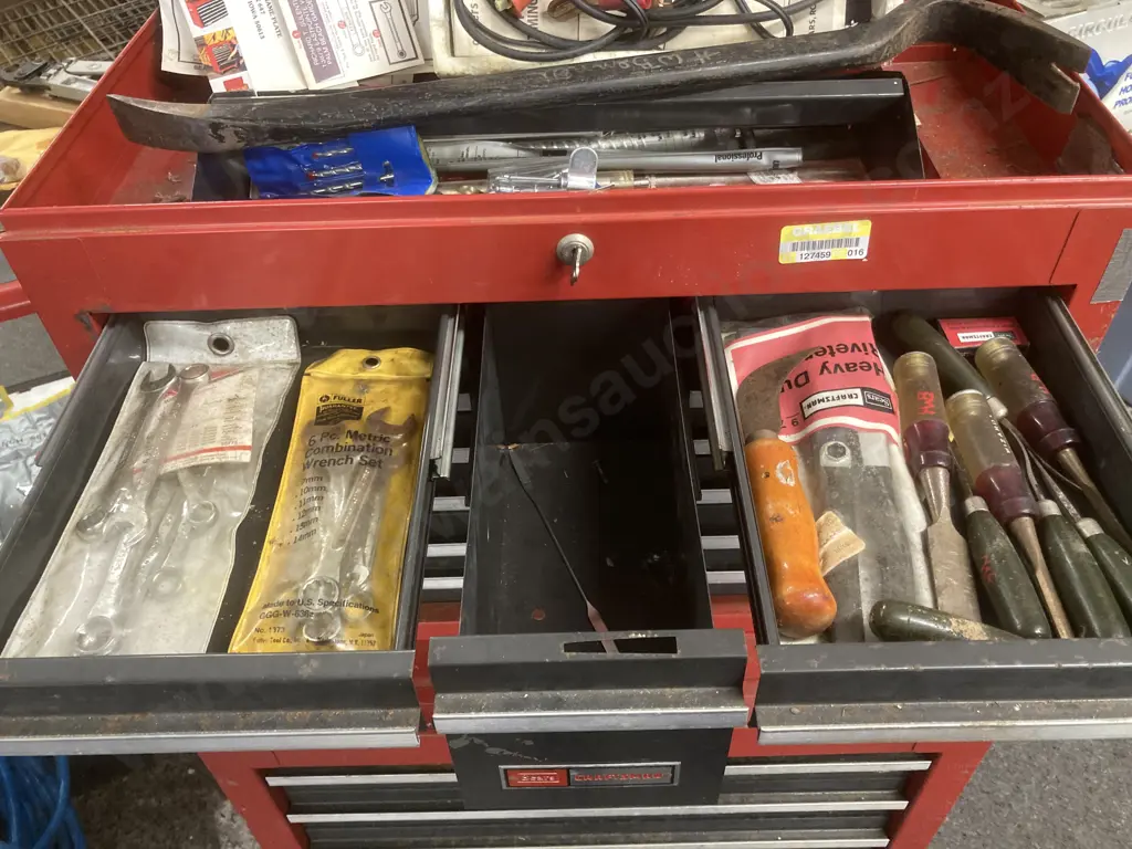 Sears Craftsman 10 Drawer Toolbox With a 5 Drawer Roller Cabinet, With Keys &  Selection of Tools Image 1++