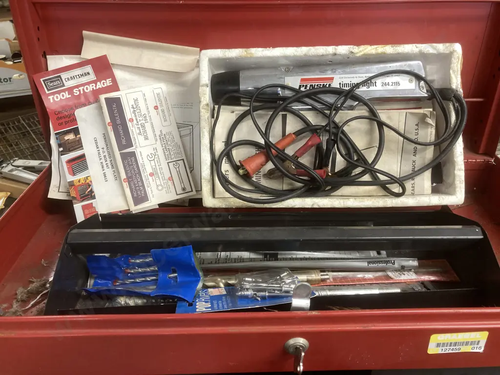 Sears Craftsman 10 Drawer Toolbox With a 5 Drawer Roller Cabinet, With Keys &  Selection of Tools Image 1++