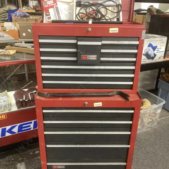 Sears Craftsman 10 Drawer Toolbox With a 5 Drawer Roller Cabinet, With Keys &  Selection of Tools