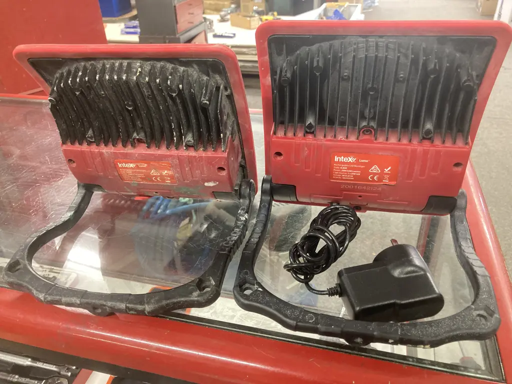 Pair of Intex Lumo Rechargeable LED Worklights, SLB20 Image 1++
