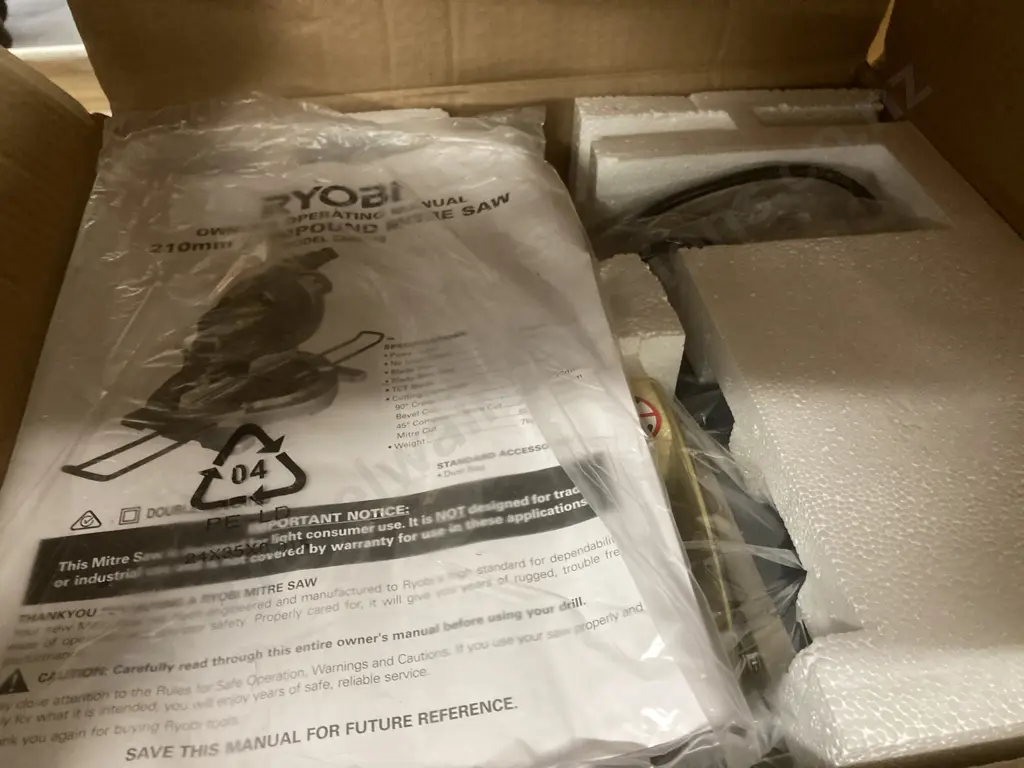 Ryobi 210mm Compound Mitre Saw, New In Box Image 1++