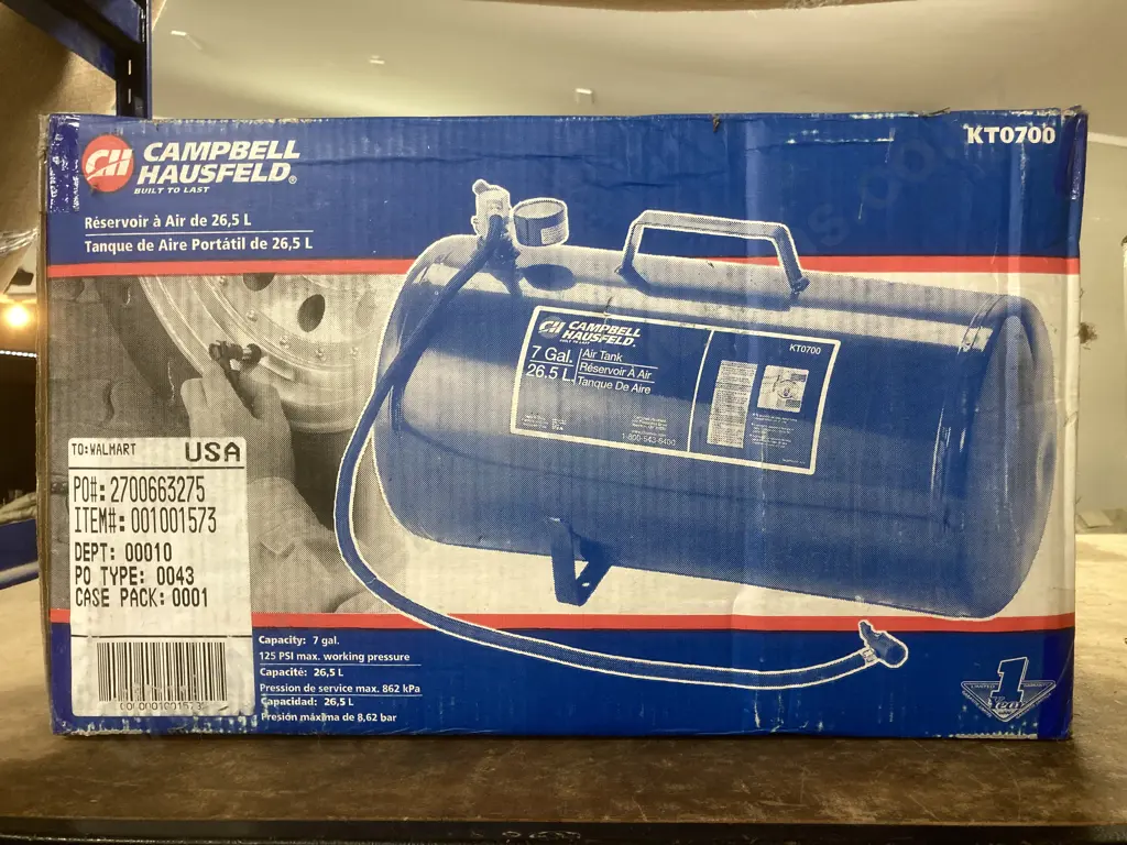 New In Box Campbell Hausfield 7 Gallon Air Carry Tank Image 1++