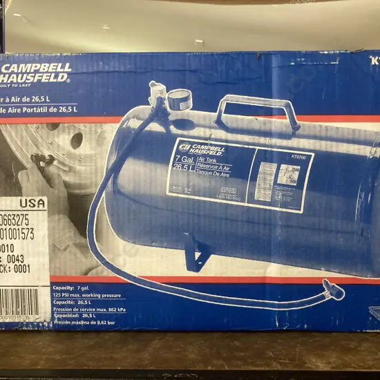 New In Box Campbell Hausfield 7 Gallon Air Carry Tank