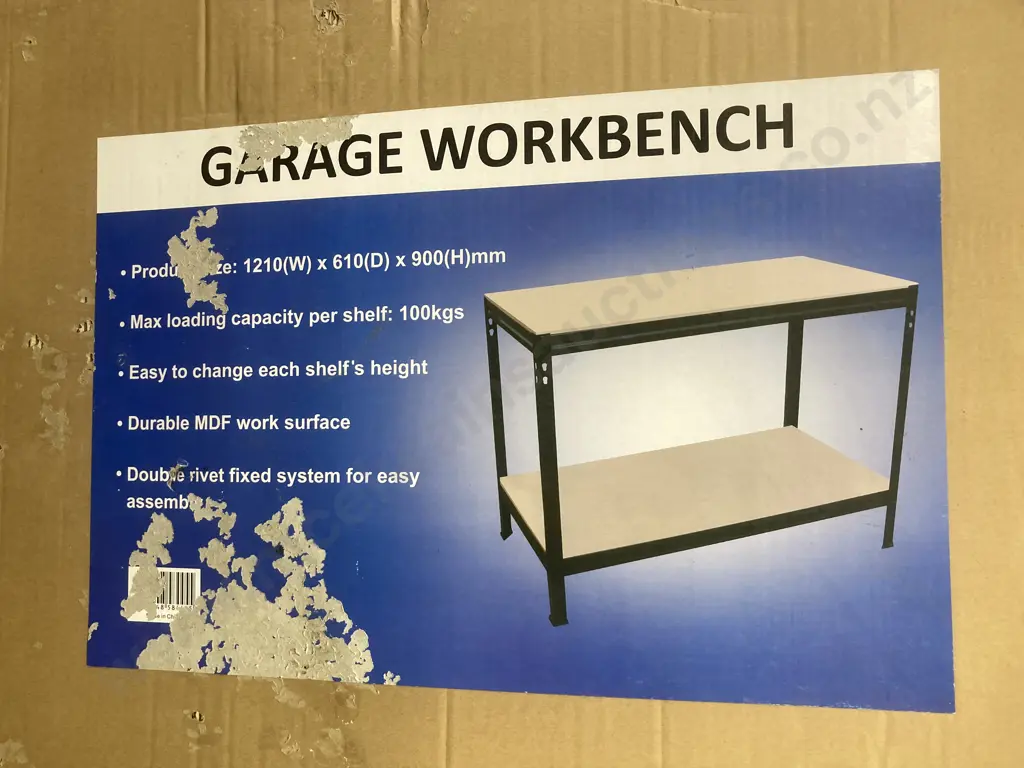 Garage Work Bench x 3, Flat Packed, 900x1210x610, 100Kg Max Image 1++