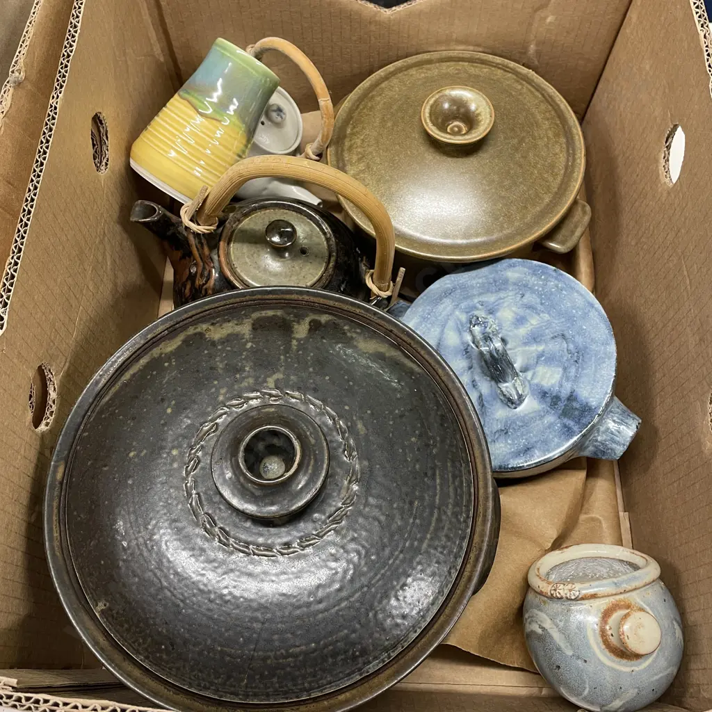 Box of Assorted Pottery including Temuka Image 1++