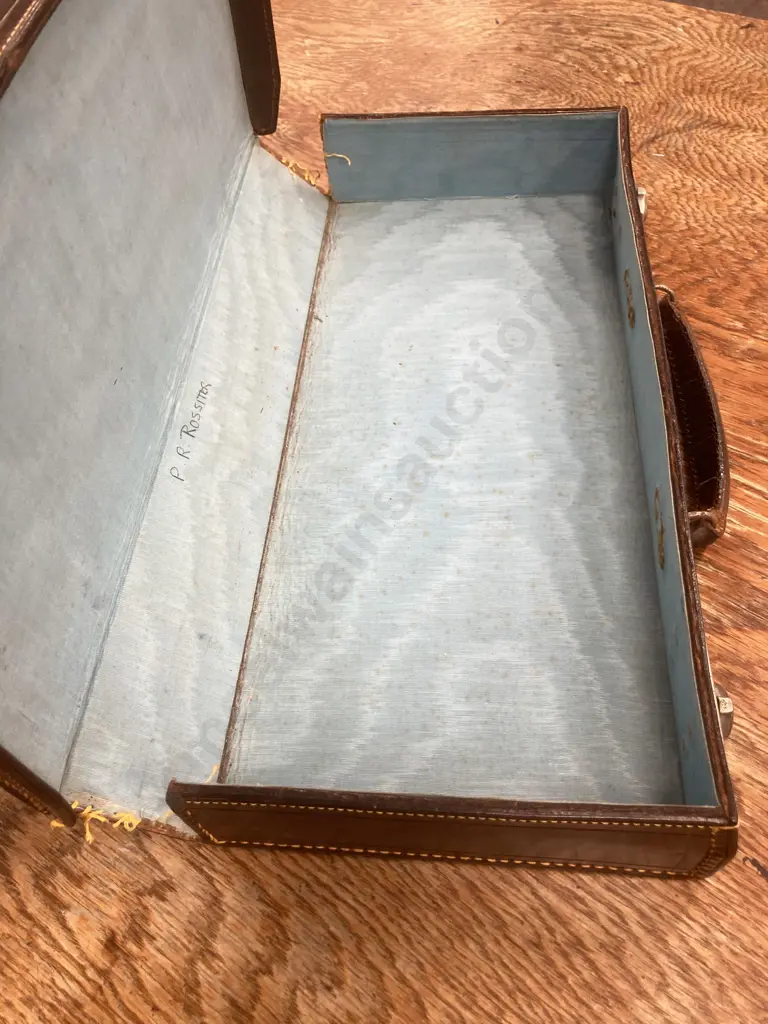 Leather Freemasons Satchel (AF), Vintage Leather Satchel &  Knife Image 1++