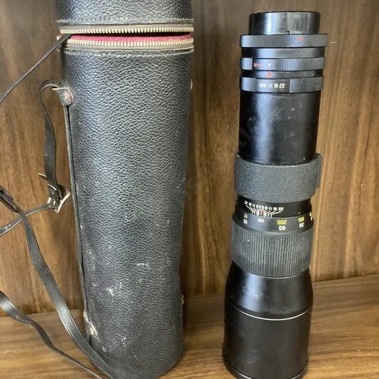 Vintage Bushnell Automatic Zoom Camera Lens 1:6.3 f=400mm No 700087 With Carry Case