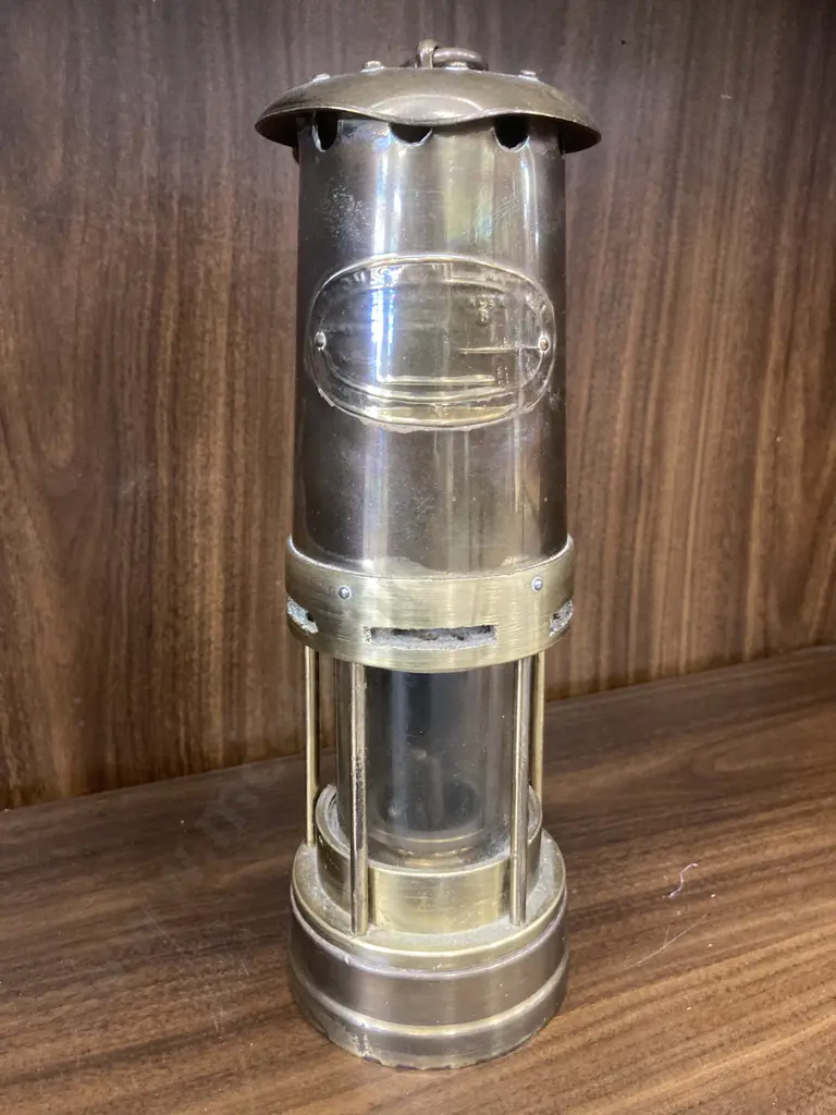 Vintage Thomas & Williams Brass Miners Lamp, H26cm Image 1++