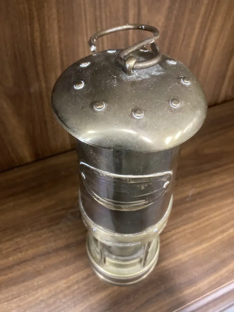Vintage Thomas & Williams Brass Miners Lamp, H26cm Image 1++