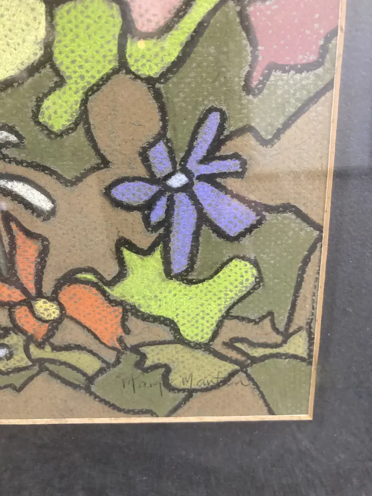 Original Pastel Artwork by Marge Martin Titled 'Floral Pantasy',  62 x 44cm Image 1++