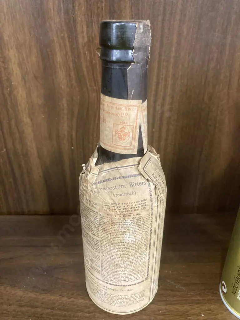 Vintage Angostura Aromatic Bitters 8 Fl Oz (Sealed) With A Selection Of Collectable Drinks Cans & Tonica Bottle Image 1++