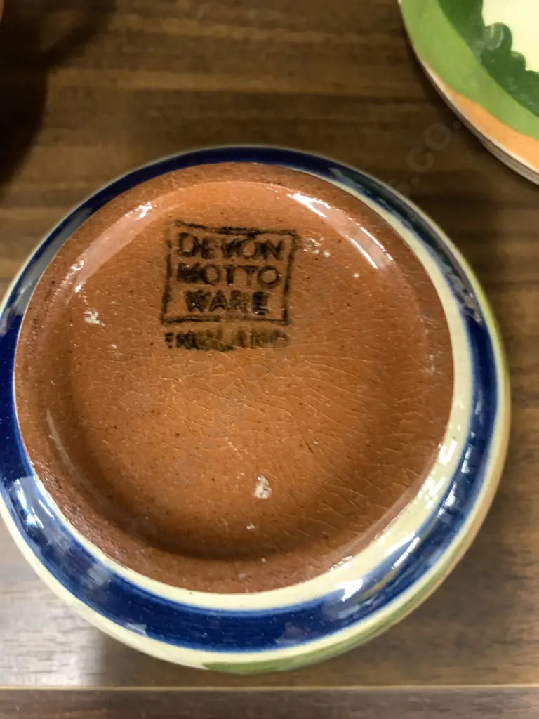 Devon Motto Ware Pottery Teapot, Creamer & Dish Image 1++