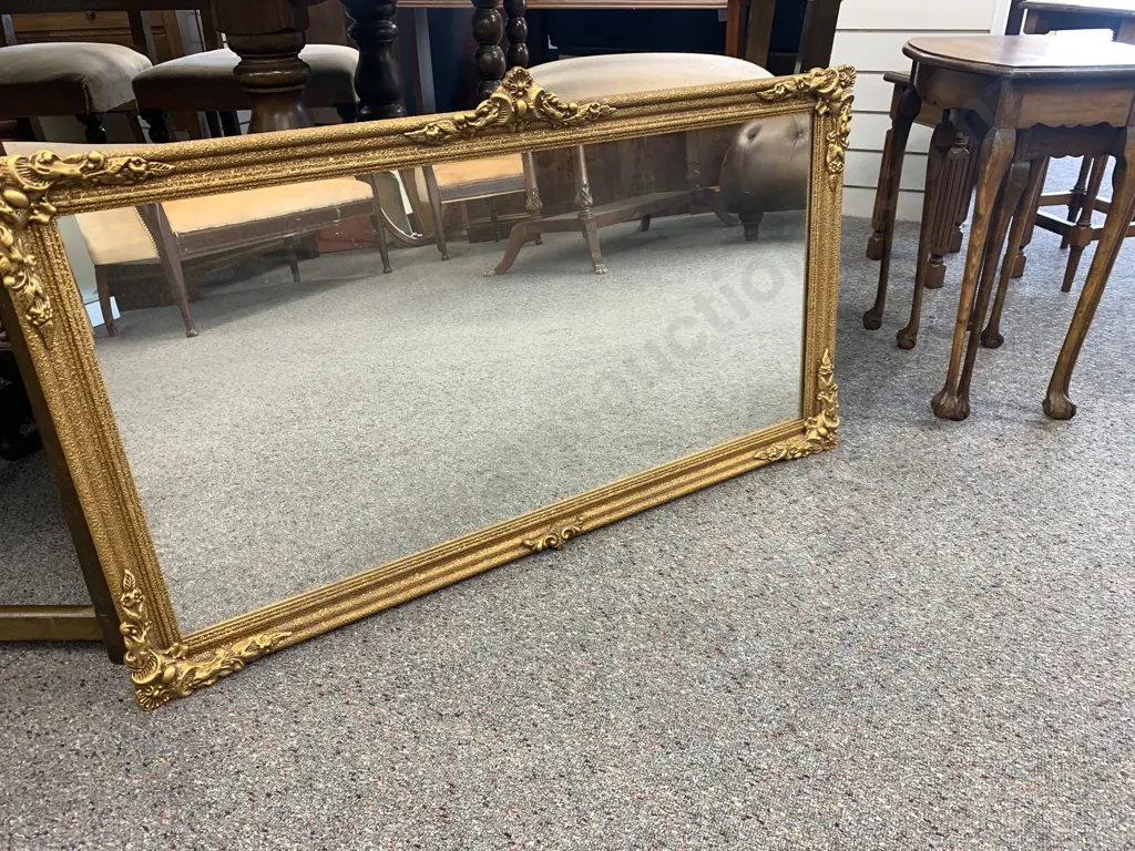 Ornate Gilt Framed Mirror 102 x 56cm Image 1++