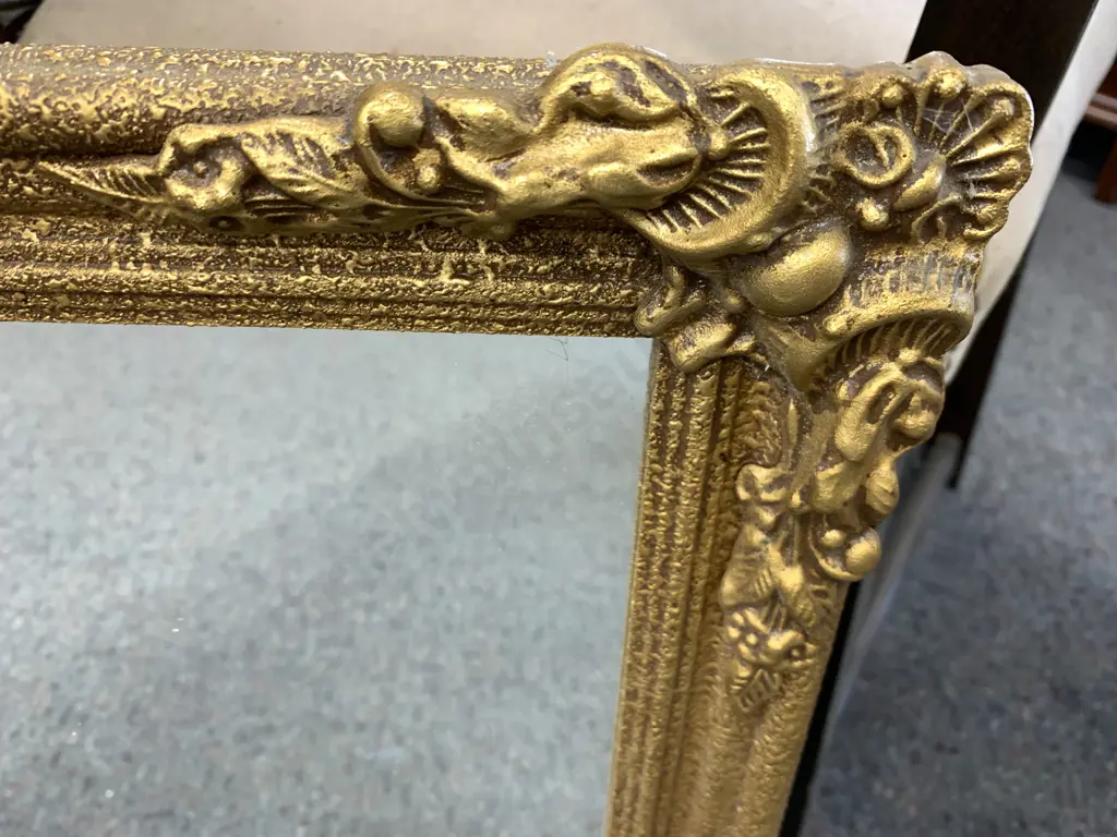 Ornate Gilt Framed Mirror 102 x 56cm Image 1++