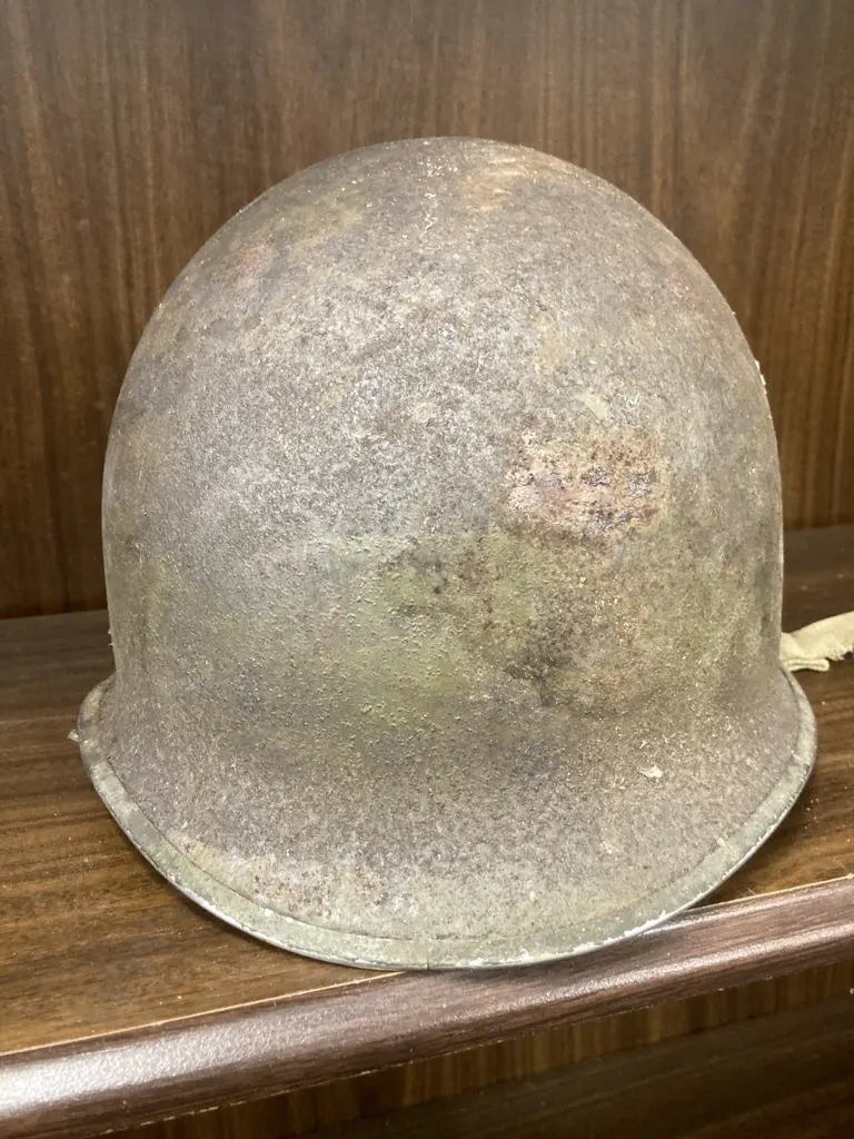Vintage WWII US Army Military M1 Steel Helmet Image 1++