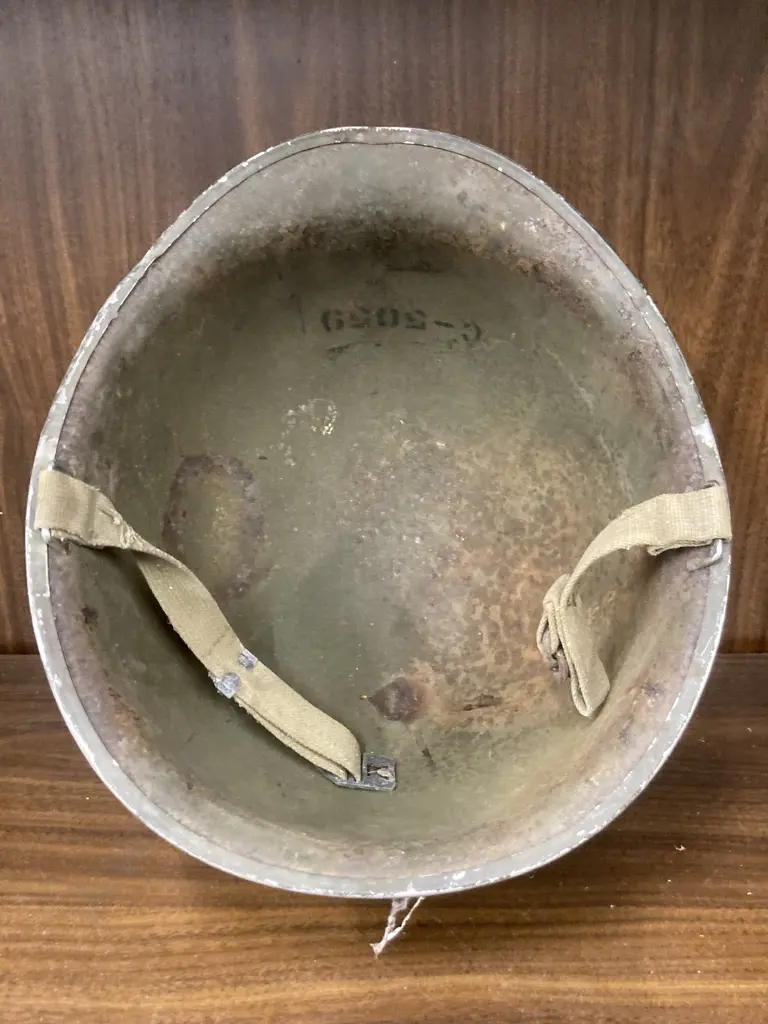 Vintage WWII US Army Military M1 Steel Helmet Image 1++